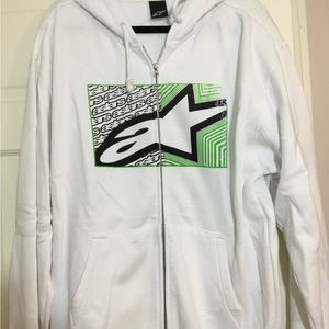 Mens Alpinestar zippered hoodie Large